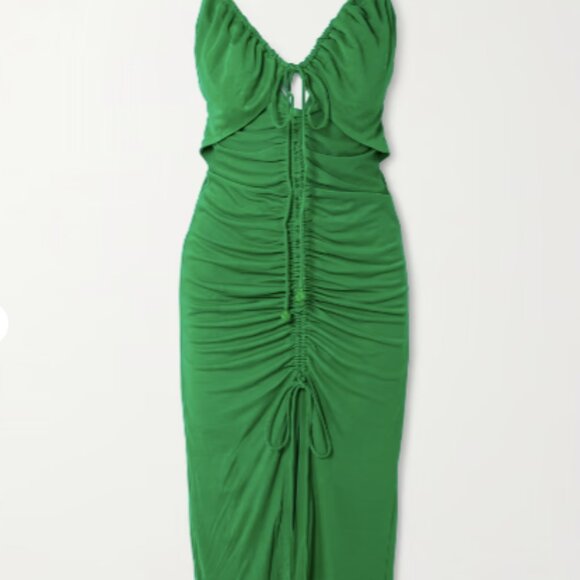 Farm Rio Green Cut Out Sleeveless Midi Dress - Picture 5 of 6
